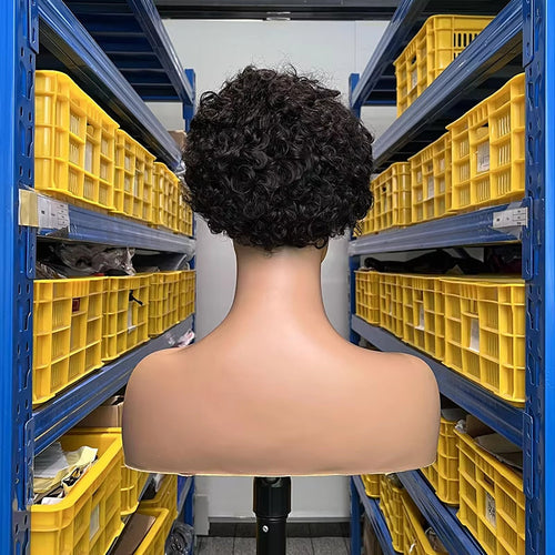 Brazilian Pixie Cut Wig Human Hair 13X1 Short Curly Lace Front Wigs